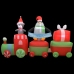 Pingüino y ratón inflable en tren de Navidad LED IP44 350 cm