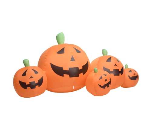 Familia de calabaza inflable de Halloween con LED 1,8 m