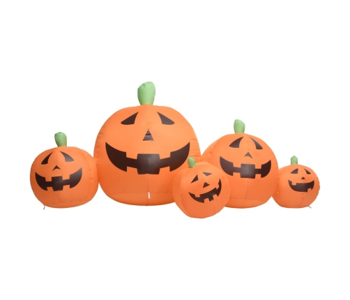 Familia de calabaza inflable de Halloween con LED 1,8 m