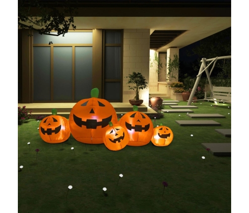 Familia de calabaza inflable de Halloween con LED 1,8 m