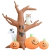 Árbol fantasma inflable de Halloween con calabazas 6 LEDs 2,6 m