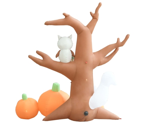 Árbol fantasma inflable de Halloween con calabazas 6 LEDs 2,6 m