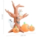 Árbol fantasma inflable de Halloween con calabazas 6 LEDs 2,6 m