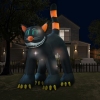 Gato negro inflable de Halloween con LED XXL 6 m