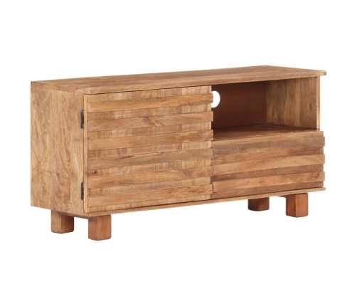 Mueble de TV de madera maciza de mango 90x30x45 cm