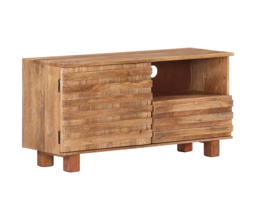 Mueble de TV de madera maciza de mango 90x30x45 cm