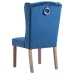 Silla de comedor de terciopelo azul