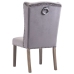 Silla de comedor de terciopelo gris