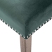 Silla de comedor de terciopelo verde oscuro