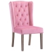 Silla de comedor de terciopelo rosa