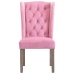 Silla de comedor de terciopelo rosa