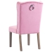 Silla de comedor de terciopelo rosa