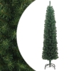 Árbol de Navidad artificial delgado y soporte PVC verde 240 cm