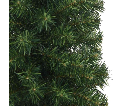 Árbol de Navidad artificial delgado y soporte PVC verde 240 cm