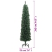 Árbol de Navidad artificial delgado y soporte PVC verde 240 cm