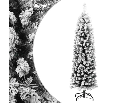 Árbol de Navidad artificial verde con nieve PVC 150 cm