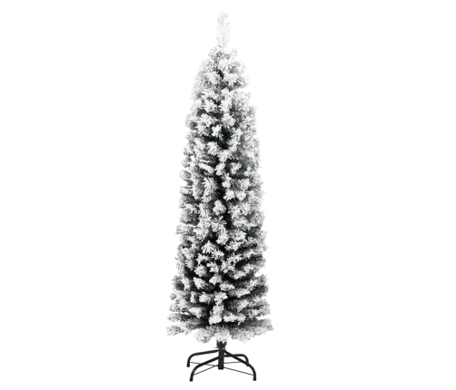 Árbol de Navidad artificial verde con nieve PVC 150 cm