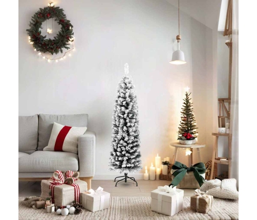 Árbol de Navidad artificial verde con nieve PVC 150 cm