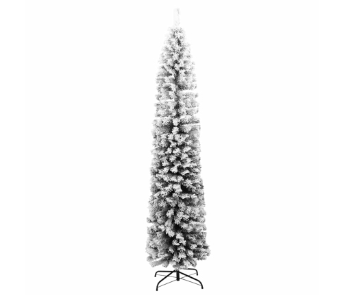 Árbol de Navidad artificial verde con nieve PVC 180 cm