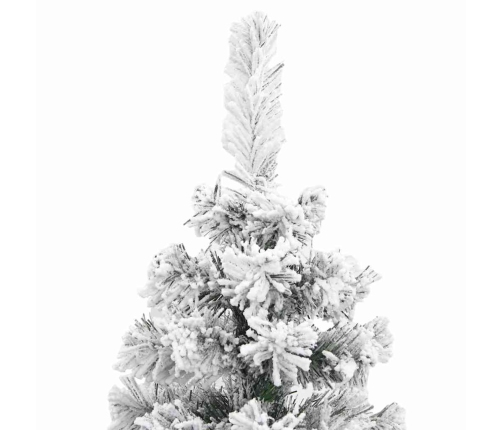 Árbol de Navidad artificial verde con nieve PVC 180 cm