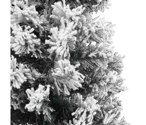 Árbol de Navidad artificial verde con nieve PVC 180 cm