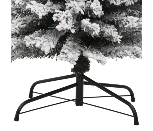 Árbol de Navidad artificial verde con nieve PVC 180 cm