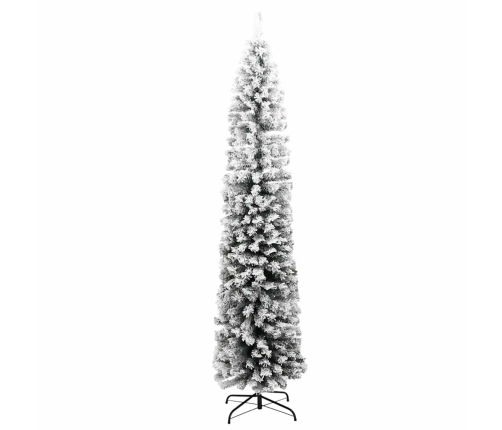 Árbol de Navidad artificial verde con nieve PVC 210 cm