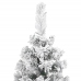 Árbol de Navidad artificial verde con nieve PVC 210 cm