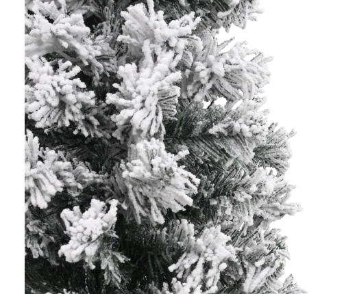 Árbol de Navidad artificial verde con nieve PVC 210 cm