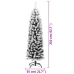 Árbol de Navidad artificial verde con nieve PVC 210 cm