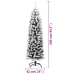 Árbol de Navidad artificial delgado verde con nieve PVC 240 cm