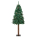 Árbol de Navidad delgado madera auténtica y piñas PVC 180 cm