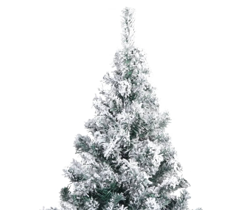 Árbol de Navidad artificial verde con nieve 180 cm