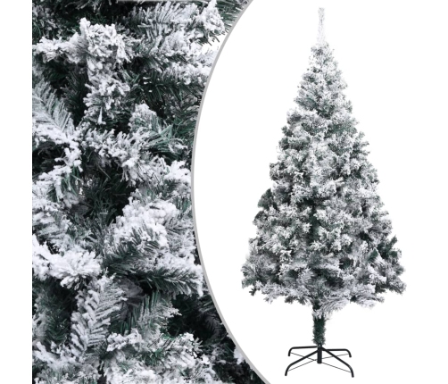 Árbol de Navidad artificial verde con nieve 240 cm