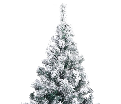 Árbol de Navidad artificial verde con nieve 240 cm