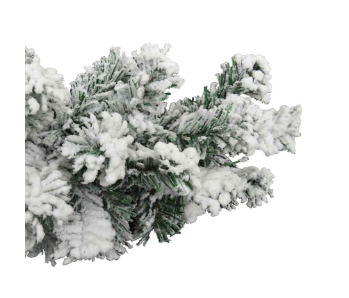 Guirnalda de Navidad con nieve flocada verde 5 m PVC