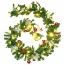 Guirnalda de Navidad con luces LED PVC verde 2,7 m