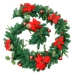 Guirnalda de Navidad con luces LED PVC verde 2,7 m