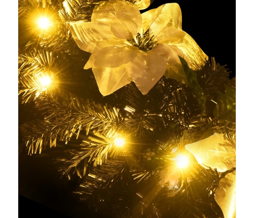 Guirnalda de Navidad con luces LED PVC negro 2,7 m