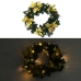 Corona de Navidad con luces LED PVC verde 60 cm