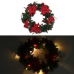 Corona de Navidad con luces LED PVC verde 60 cm