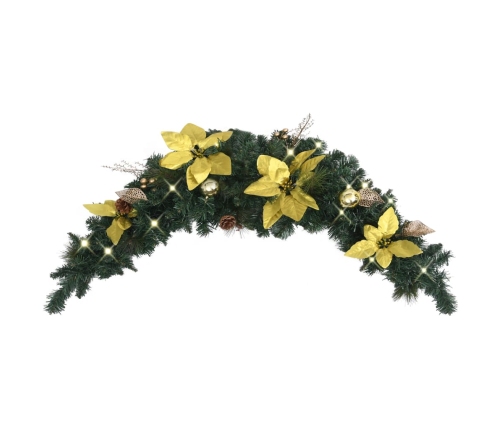 Arco de Navidad con luces LED verde 90 cm PVC