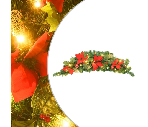 Arco de Navidad con luces LED verde 90 cm PVC