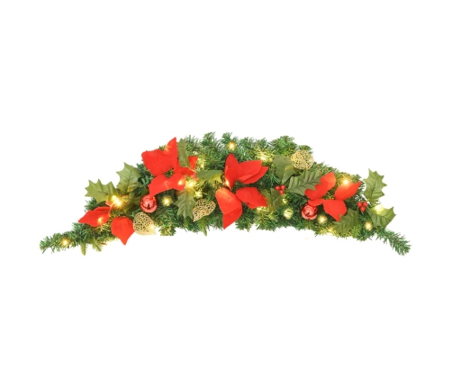 Arco de Navidad con luces LED verde 90 cm PVC