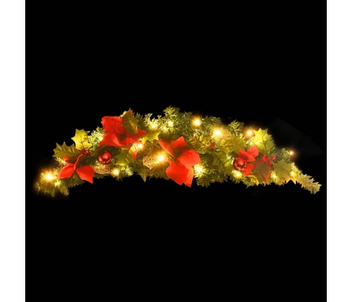 Arco de Navidad con luces LED verde 90 cm PVC