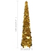 Árbol de Navidad artificial emergente PET dorado 120 cm