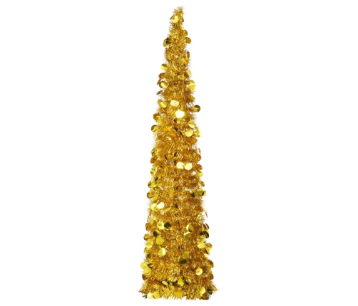 Árbol de Navidad artificial emergente PET dorado 150 cm