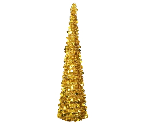 Árbol de Navidad artificial emergente PET dorado 180 cm