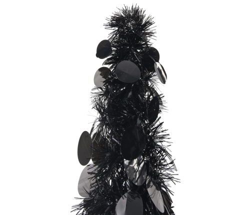 Árbol de Navidad artificial emergente PET negro 120 cm