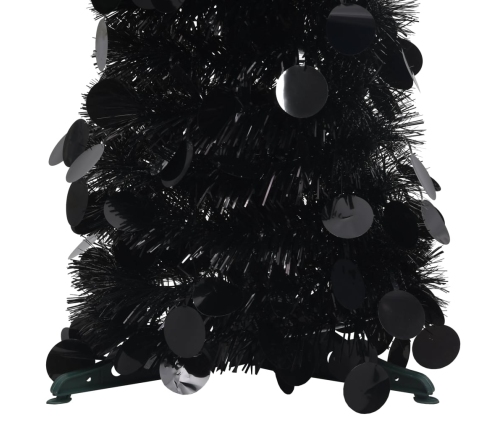 Árbol de Navidad artificial emergente PET negro 120 cm